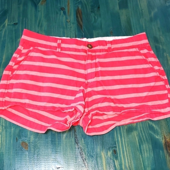 Pink Striped Old Navy Shorts - EUC - Size 4 - Picture 1 of 4